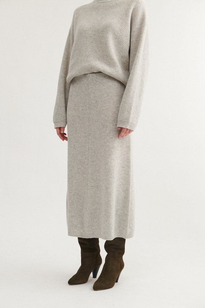 Basic Apparel Lise 3/4 Skirt Skirts 094 Light Grey Mel.